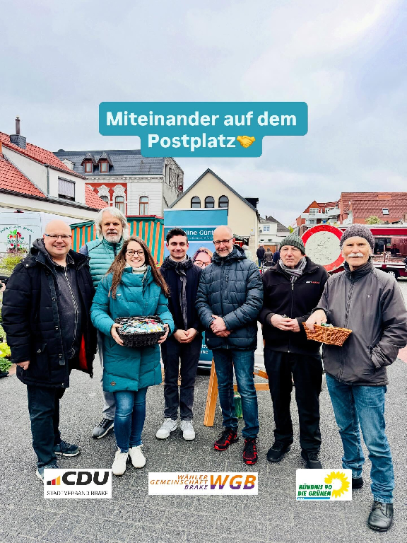 Unterstützer der Bürgermeisterkandidatin Jaqueline Günther: CDU, WGB, Grüne Unterstützer der Bürgermeisterkandidatin Jaqueline Günther: CDU, WGB, Grüne